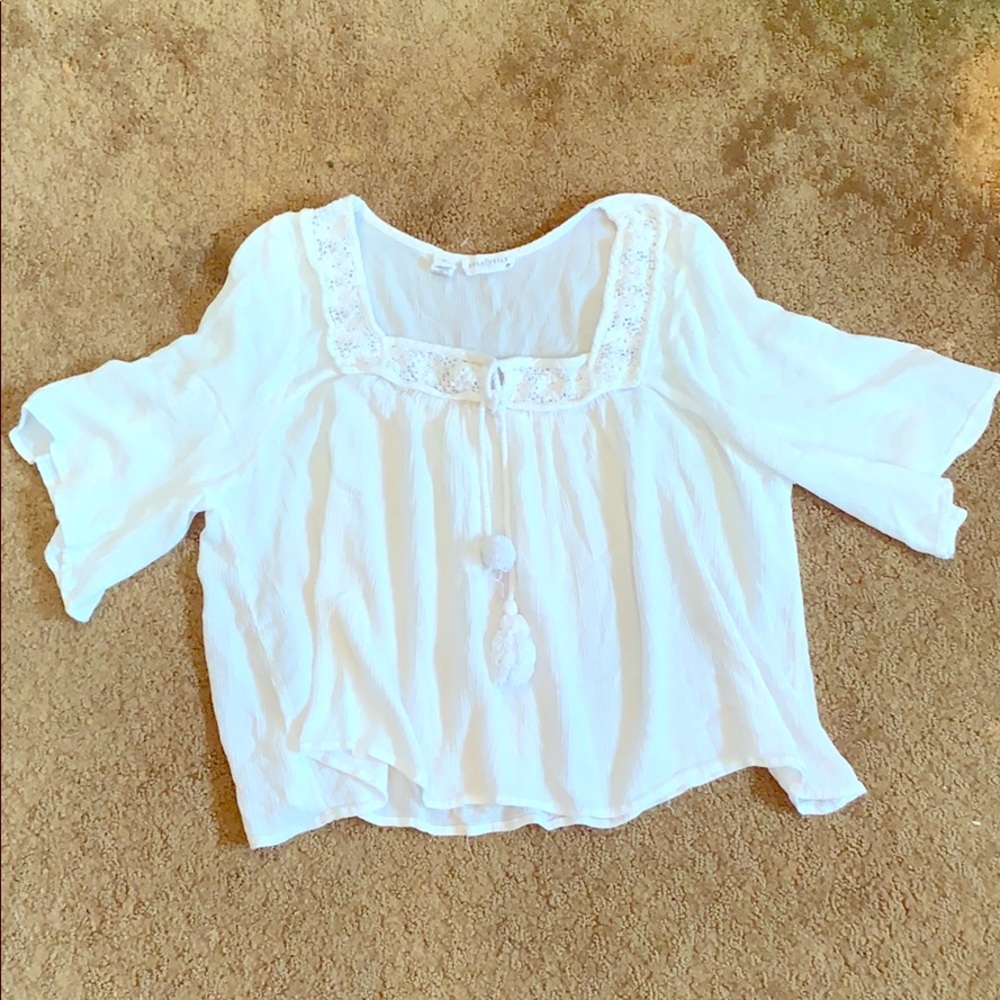 White loose blouse